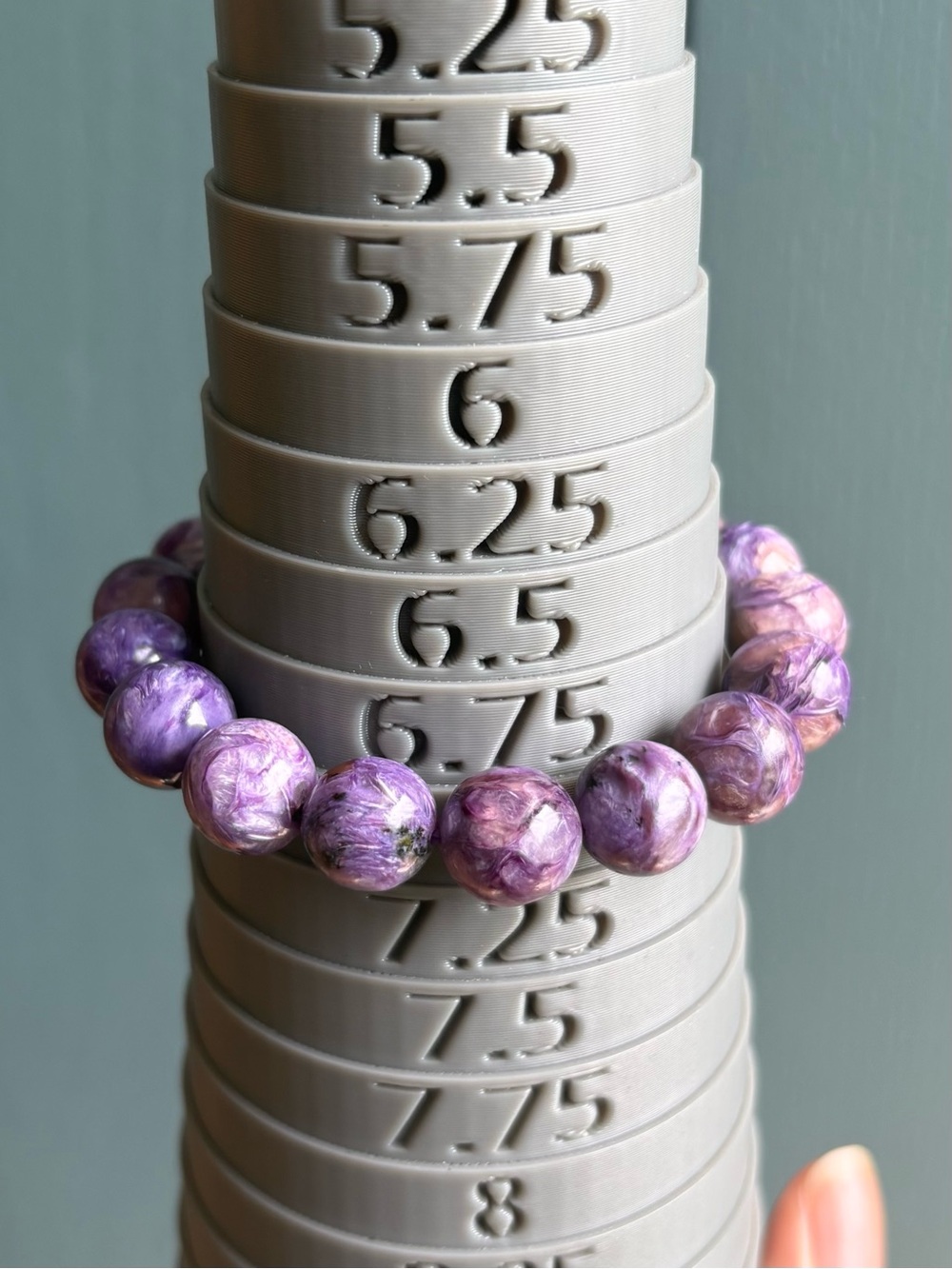 HQ Russian Charoite Crystal Bracelet 12mm - Picture 12 of 12